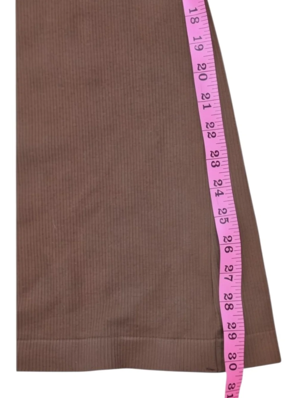 OQQ Ribbed Flare Leggings Brown Size Large High Waist Yoga Pants NWOT - Picture 6 of 9